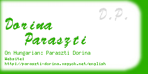 dorina paraszti business card